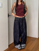 Pose Hip Pocket Non-Fade Roll-Up Denim Pants