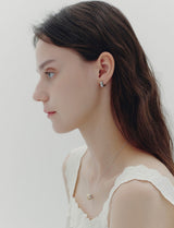 26SS★ Volume Square (C) One-Touch Earrings