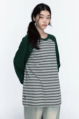 26FW★ Stripe Raglan Long Sleeve