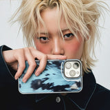 Classic Cowhide Phone Case SkyBlue (SV_Epoxy)