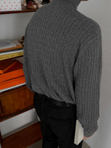 ASCLO Viscose Mini Twist Turtle Neck Knit (7color)