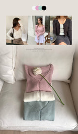 Creamy V-neck cardigan