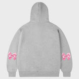 [UNISEX]エルボーリボンフーディージップアップ