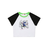 WITCHラグランクロップtシャツ