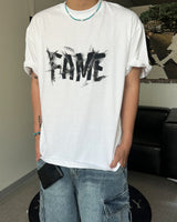 RT Fame Lettering Short Sleeve White