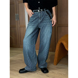 [Unisex] Wide stripe denim pants(2color)
