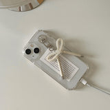 tied ribbone keyring - 3colors