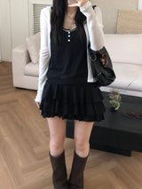 Dot Shirring Sleeveless (3 colors)