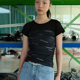 Drape Banded Tube Top Black