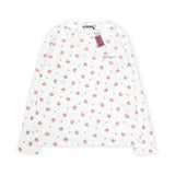 MINI FLORAL WAFFLE LONG SLEEVE (IVORY)
