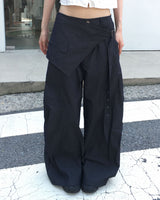 ベルティドワイドスカートパンツ