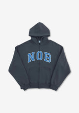 NOB パッチコットンフーディ ジップアップ NOB