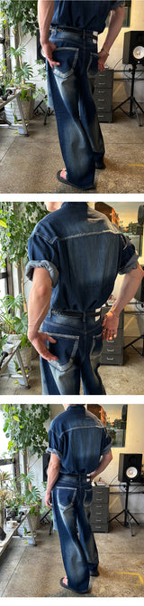 [PREMIUM] Western denim anorak shirts (2color)