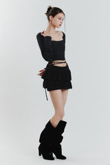 ANGELA KNIT SKIRT black