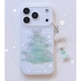 テルテルチャームセット ウィンタークリスマスツリーマット iPhoneケース