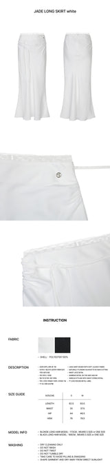 JADE LONG SKIRT white