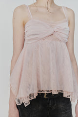 ROSE SHIRRING TOP pink