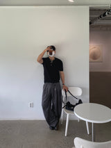 Fresh Pintuck Balloon Wide Slacks 5C