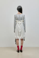 Silky Lace Bustier Dress_Ivory