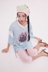 デビルキャットTシャツ ブルー