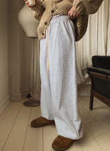 Dion sheepskin wide jogger pants