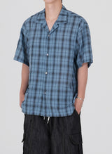 SUNSET TARTAN OPEN COLLAR SHIRT'S