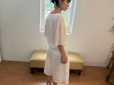 sheer v-neck tee