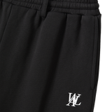 Essential 2-way String Banding Wide Sweat Pants - BLACK