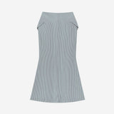 Side Panel Mermaid Maxi Skirt / Blue Grey