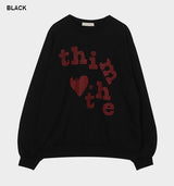 Checker Heart Overfit Sweatshirt