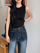 DEVELOP Print Denim Wide Pants