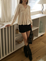 Chiffon v tie blouse
