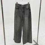 Washed Denim Pants