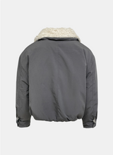 Ash Signal Faux-Fur Collar Padded Jumper