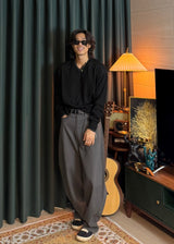 Curved Cotton Pants 5COLOR