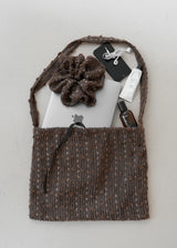 Lace Flower Shoulder&Cross Bag_Brown