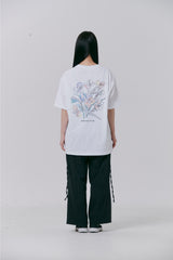 FMW フラワードローイング Tシャツ - ホワイト