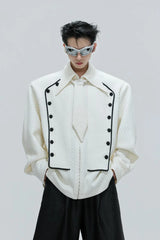 Double Breasted Woven Shirt Jacket