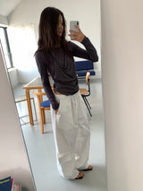 FOLD CARGO WIDE PANTS (5C)