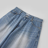 スモークウォッシュストライプデニムパンツ