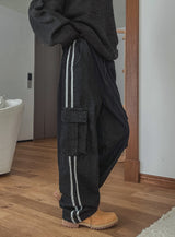Elmo Side Line Cargo Denim Pants