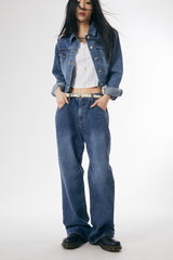 Classic semi bootcut denim pants