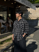 Autumn double check shirt