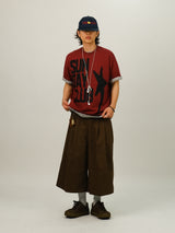 HEAVEN Belt Cotton Bermuda Banding Pants