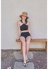Stella Knit Top and Bottom Set Black