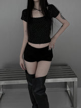 dottie crop short sleeve T (2color)