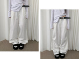  Motion 2WAY Snap Pintuck Wide Banding Long Pants (4 colors)