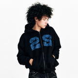 22 Hoodie Zip Up Black