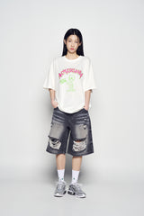 25SS フローエイリアンショートスリーブTシャツ クリーム