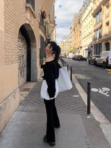 [MADE] Stern hip-to-way off-shoulder sweatshirt